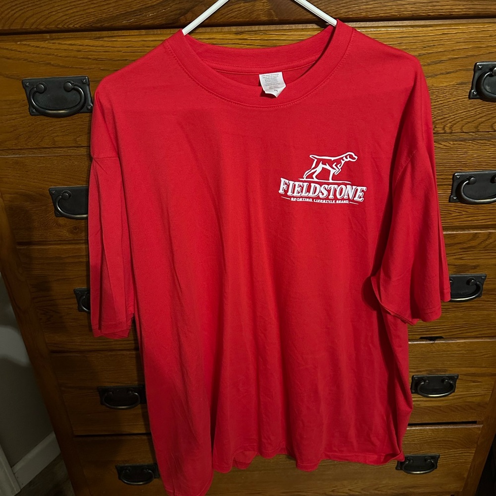Bright Red Short Sleeve Tees Casual Cotton